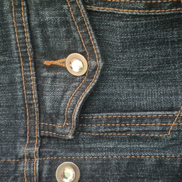 INC International Concepts Women's Denim Jacket - Dark Blue - Picture 4 of 6